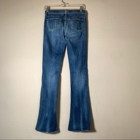 Citizens of humanity slim boot cut destressed denim jeans size 24 original $200 - Picture 2 of 10